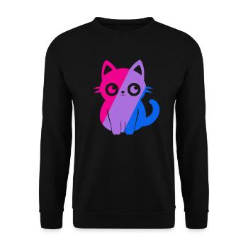 Cute Bi Pride Bisexual Pride Mois Flag Anime - Sweat-shirt Unisexe - noir - Devant - Alina (178cm) & Michal (187cm)