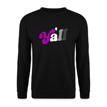 Asexueller Pride-Monat Südtexas Asexualität - Unisex Pullover - Schwarz - Vorne - Alina (178cm) & Michal (187cm)