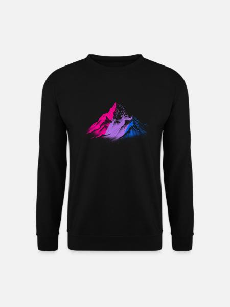 Subtiler bisexueller Pride Month Bergwandern - Unisex Pullover - Schwarz