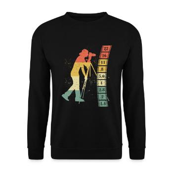 Retro Fotograf Fotografie - Unisex Pullover - Schwarz - Vorne - Alina (178cm) & Michal (187cm)