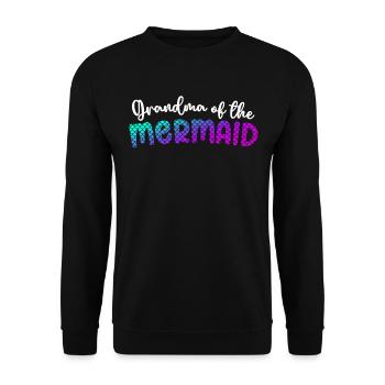 Grandma Of The Mermaid Girl Family Matching - Unisex Sweatshirt - black - Front - Alina (178cm) & Michal (187cm)