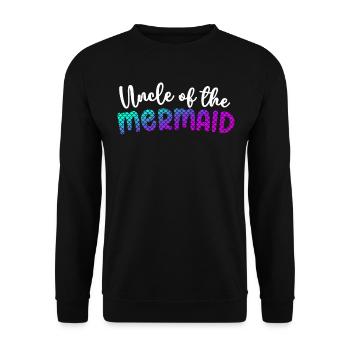 Uncle Of The Mermaid Girl Family Matching Mermaid - Unisex Sweatshirt - black - Front - Alina (178cm) & Michal (187cm)