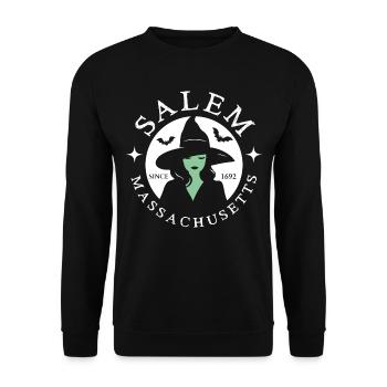 Salem, witch halloween - Unisex Sweatshirt - black - Front - Alina (178cm) & Michal (187cm)