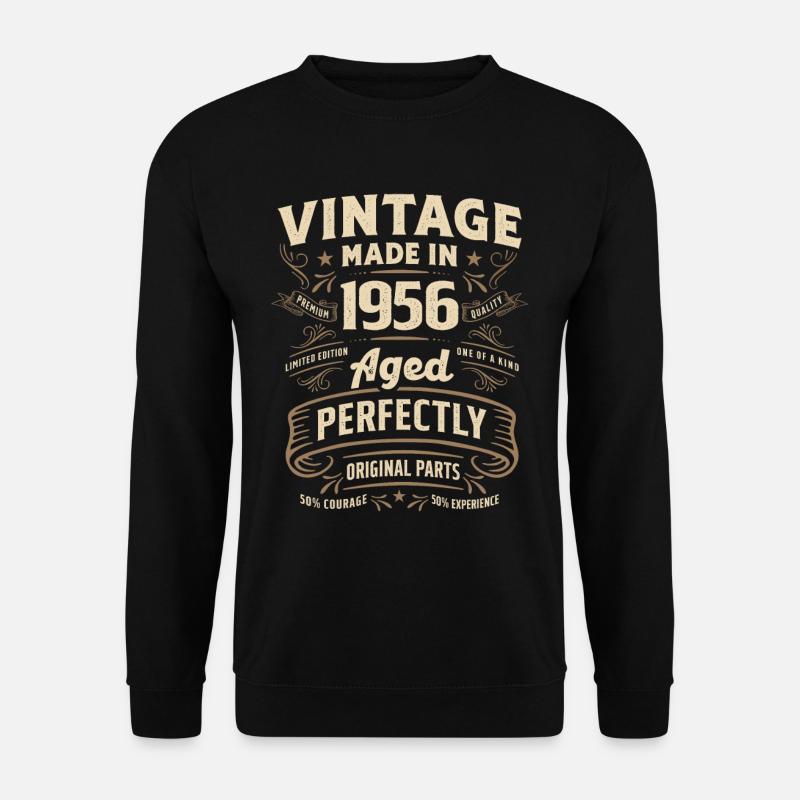Vintage 67th Birthday Decorations Funny 1956 - Unisex Sweatshirt - black