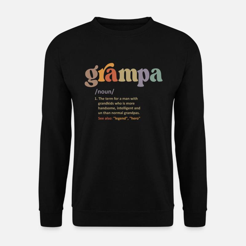 Grampa Definition Funny Dictionary - Unisex Sweatshirt - black
