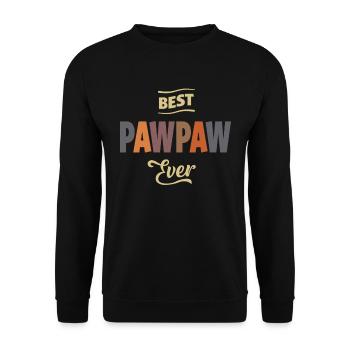 Best Pawpaw Ever Gift for Grandpa from Grandkids - Unisex Sweatshirt - black - Front - Alina (178cm) & Michal (187cm)