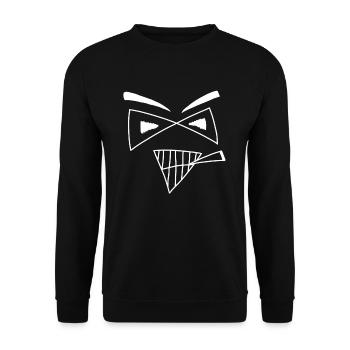 Chill' mal Bro white - Weska Face Collection - Sweat-shirt Unisexe - noir - Devant - Alina (178cm) & Michal (187cm)