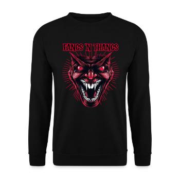 goule démoniaque, Fangs 'n Thangs - Sweat-shirt Unisexe - noir - Devant - Alina (178cm) & Michal (187cm)