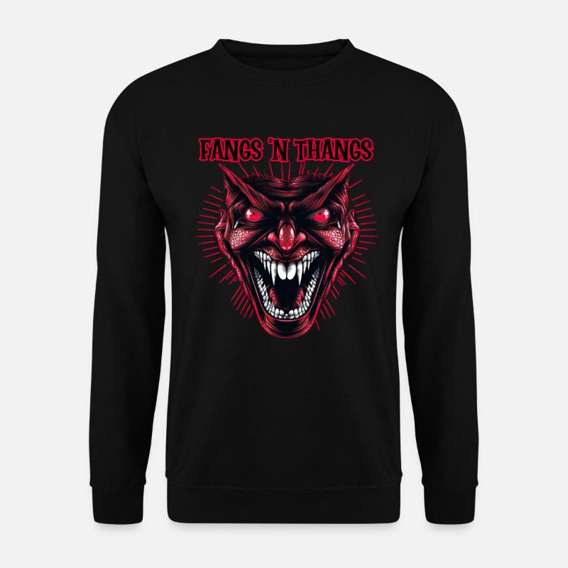 Dämonen-Ghuld, Fangs 'n Thangs - Unisex Pullover - Schwarz