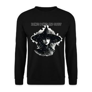 Witch, Hokus Pokus and Stuff, Halloween - Unisex Sweatshirt - black - Front - Alina (178cm) & Michal (187cm)