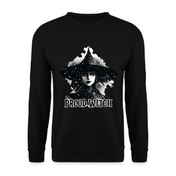 Witch, Proud Witch, Halloween - Unisex Sweatshirt - black - Front - Alina (178cm) & Michal (187cm)
