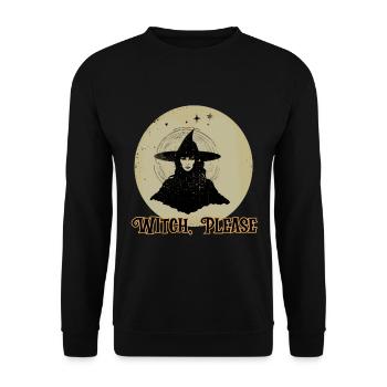 Witch, Please, Halloween - Unisex Sweatshirt - black - Front - Alina (178cm) & Michal (187cm)