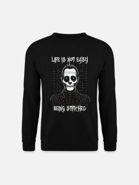 Das Leben ist nicht einfach, genäht zu werden, Frankenmonster - Unisex Pullover - Schwarz