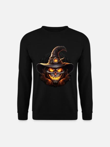 Scary black pumpkin witch - Unisex Sweatshirt - black