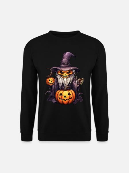 Kürbis Skelett Hexe - Unisex Pullover - Schwarz
