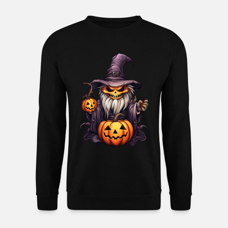 Kürbis Skelett Hexe - Unisex Pullover - Schwarz