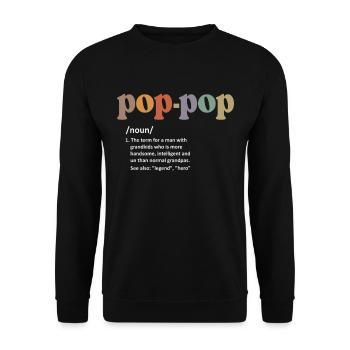 Pop-Pop Definition Funny Dictionary Entry for Men - Unisex Sweatshirt - black - Front - Alina (178cm) & Michal (187cm)