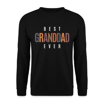 Best Granddad Ever Gift for Grandpa from Grandkids - Unisex Sweatshirt - black - Front - Alina (178cm) & Michal (187cm)