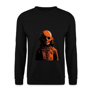 Sleleton Head monster - Unisex Sweatshirt - black - Front - Alina (178cm) & Michal (187cm)