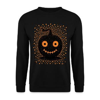 Cute Black Jack o lantern pumpkin, Halloween, - Unisex Sweatshirt - black - Front - Alina (178cm) & Michal (187cm)