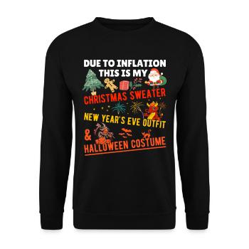 Funny Christmas Saying Christmas Gift - Unisex Sweatshirt - black - Front - Alina (178cm) & Michal (187cm)