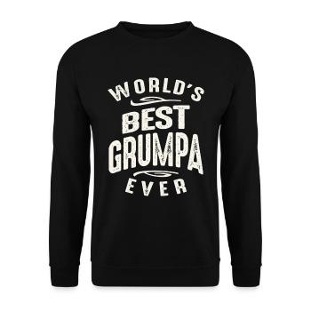 World's Best Grumpa Ever Funny Grandpa - Unisex Sweatshirt - black - Front - Alina (178cm) & Michal (187cm)