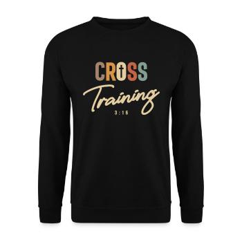 Cross Training 3:16 Workout Fitness Christian - Unisex Sweatshirt - black - Front - Alina (178cm) & Michal (187cm)