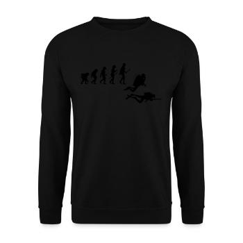 Evolution Tauchen Unterwasser Harpunen Taucher - Unisex Pullover - Schwarz - Vorne - Alina (178cm) & Michal (187cm)