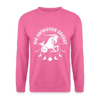 Große Energie Steinbock - Astrologie Sternzeichen - Unisex Pullover - Pink - Vorne
