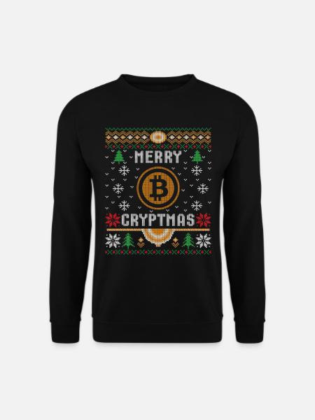Joyeux Noël Bitcoin Cryptmas - Sweat-shirt Unisexe - noir