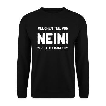 Sonst Noch Jemand Chef Hier Macho Patriarch - Unisex Pullover - Schwarz - Vorne - Alina (178cm) & Michal (187cm)