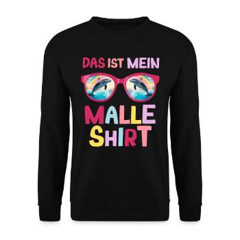 Delfin Sonnenbrille Urlaub Saufen Malle Party - Unisex Pullover - Schwarz - Vorne - Alina (178cm) & Michal (187cm)