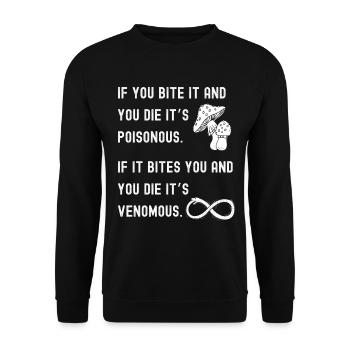 Toxique vs venimeux - Sweat-shirt Unisexe - noir - Devant - Alina (178cm) & Michal (187cm)