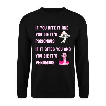 Toxique vs venimeux - Sweat-shirt Unisexe - noir - Devant - Alina (178cm) & Michal (187cm)