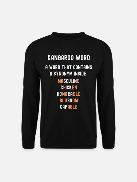 Kangaroo words synonym grammar - Unisex Sweatshirt - black