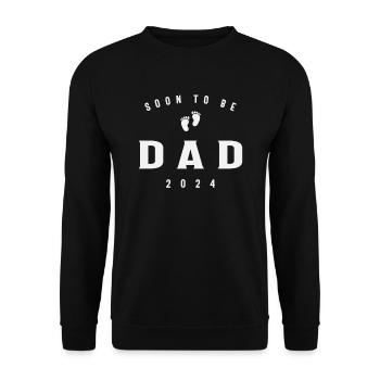 Soon to Be Dad 2024 Promoted to Dad Est 2024 - Unisex Sweatshirt - black - Front - Alina (178cm) & Michal (187cm)