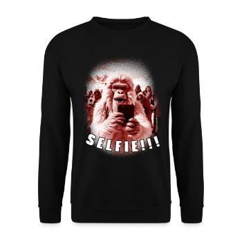 Selfie de Yéti - Sweat-shirt Unisexe - noir - Devant - Alina (178cm) & Michal (187cm)