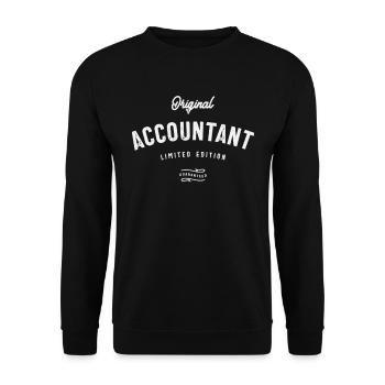 Accountant Profession Job Title - Unisex Sweatshirt - black - Front - Alina (178cm) & Michal (187cm)