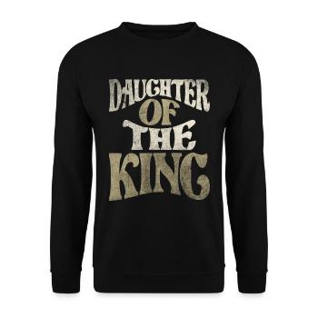 Daughter Of The King - Christian Quote - Unisex Sweatshirt - black - Front - Alina (178cm) & Michal (187cm)
