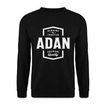 Adan Genuine and Trusted Name Adan - Unisex Sweatshirt - black - Front - Alina (178cm) & Michal (187cm)