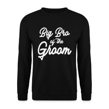 Big Bro Of The Groom - Bachelor Bash Edition - Unisex Sweatshirt - black - Front - Alina (178cm) & Michal (187cm)