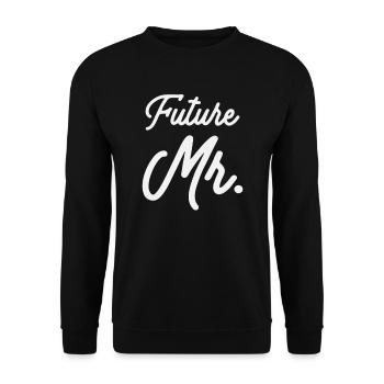 Matching Bachelor Future Mr - Unisex Sweatshirt - black - Front - Alina (178cm) & Michal (187cm)