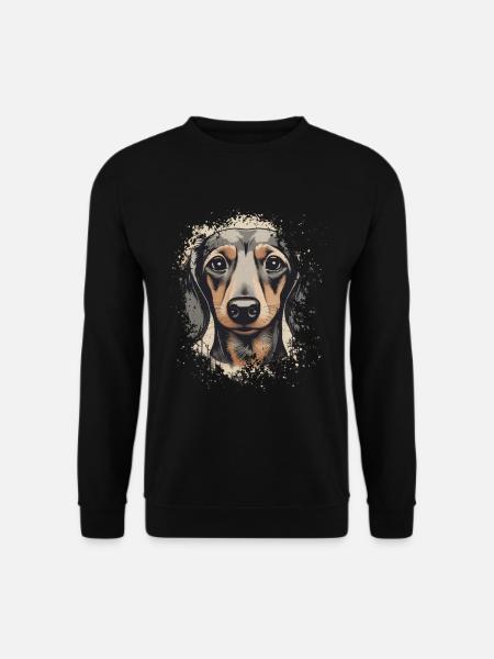 Dackel Teckel Kurzhaardackel Dachshund - Unisex Pullover - Schwarz