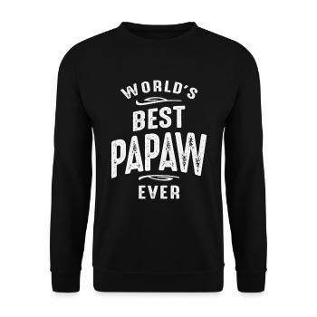 World's Best Papaw Ever - Father's Day - Unisex Sweatshirt - black - Front - Alina (178cm) & Michal (187cm)