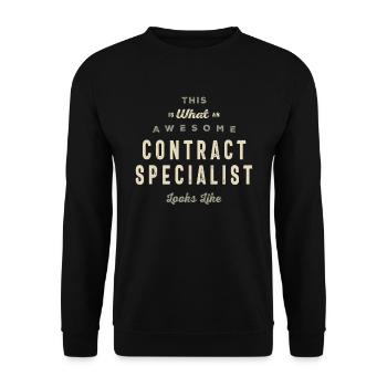 Awesome Contract Specialist - Unisex Sweatshirt - black - Front - Alina (178cm) & Michal (187cm)