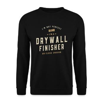 Proud Drywall Finisher - Unisex Sweatshirt - black - Front - Alina (178cm) & Michal (187cm)
