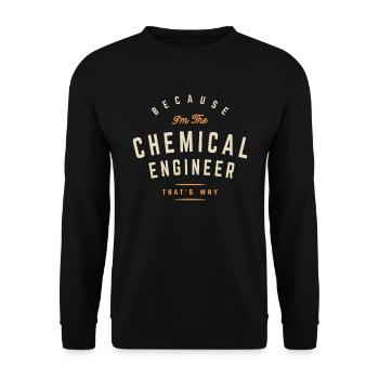 Proud Chemical Engineer - Unisex Sweatshirt - black - Front - Alina (178cm) & Michal (187cm)