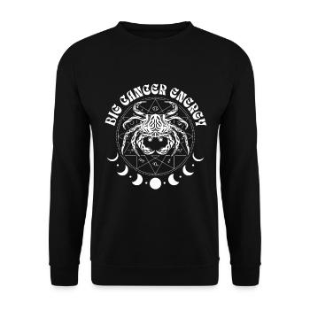 Grande énergie du Cancer - Astrologie des signes du zodiaque - Sweat-shirt Unisexe - noir - Devant - Alina (178cm) & Michal (187cm)
