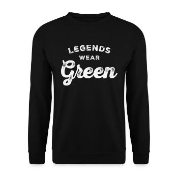 Legends Wear Green Team Spirit Game Gear Color War - Unisex Sweatshirt - black - Front - Alina (178cm) & Michal (187cm)