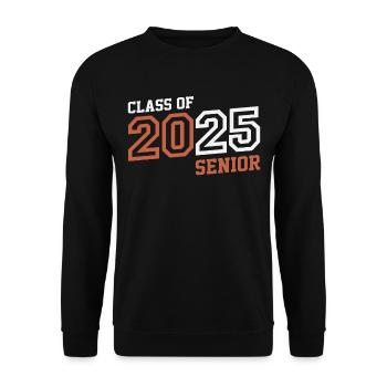 Senior 2025 Class of 25 Graduation Back to School - Unisex Sweatshirt - black - Front - Alina (178cm) & Michal (187cm)